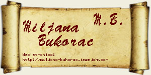 Miljana Bukorac vizit kartica
